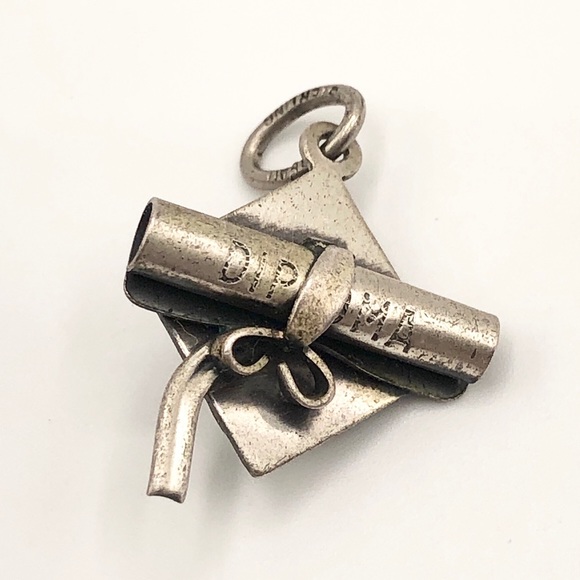 Beau sterling silver diploma graduation charm fob - Picture 1 of 5